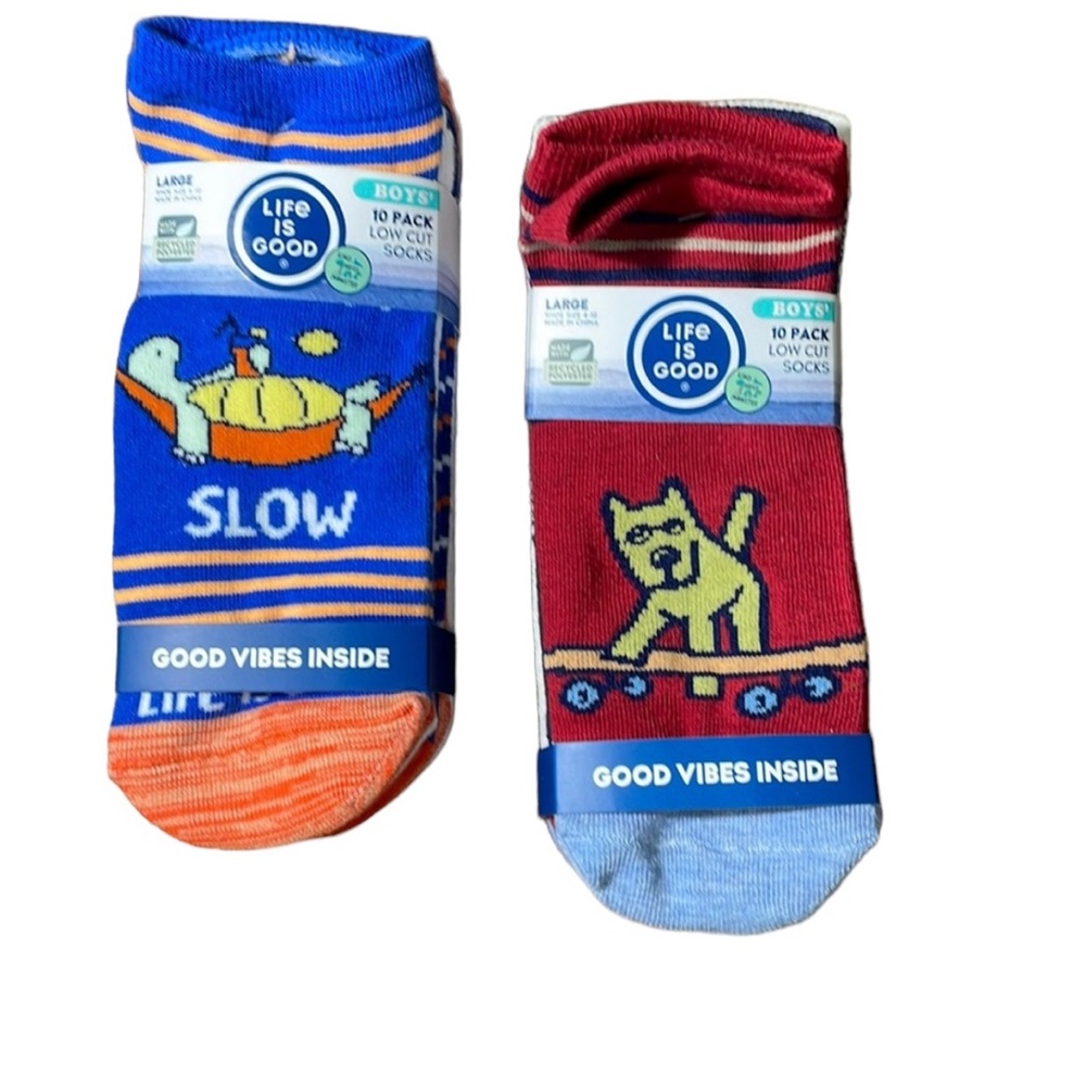 Boy’s Life is Good Low Cut Socks 10 pack (lot of 2)